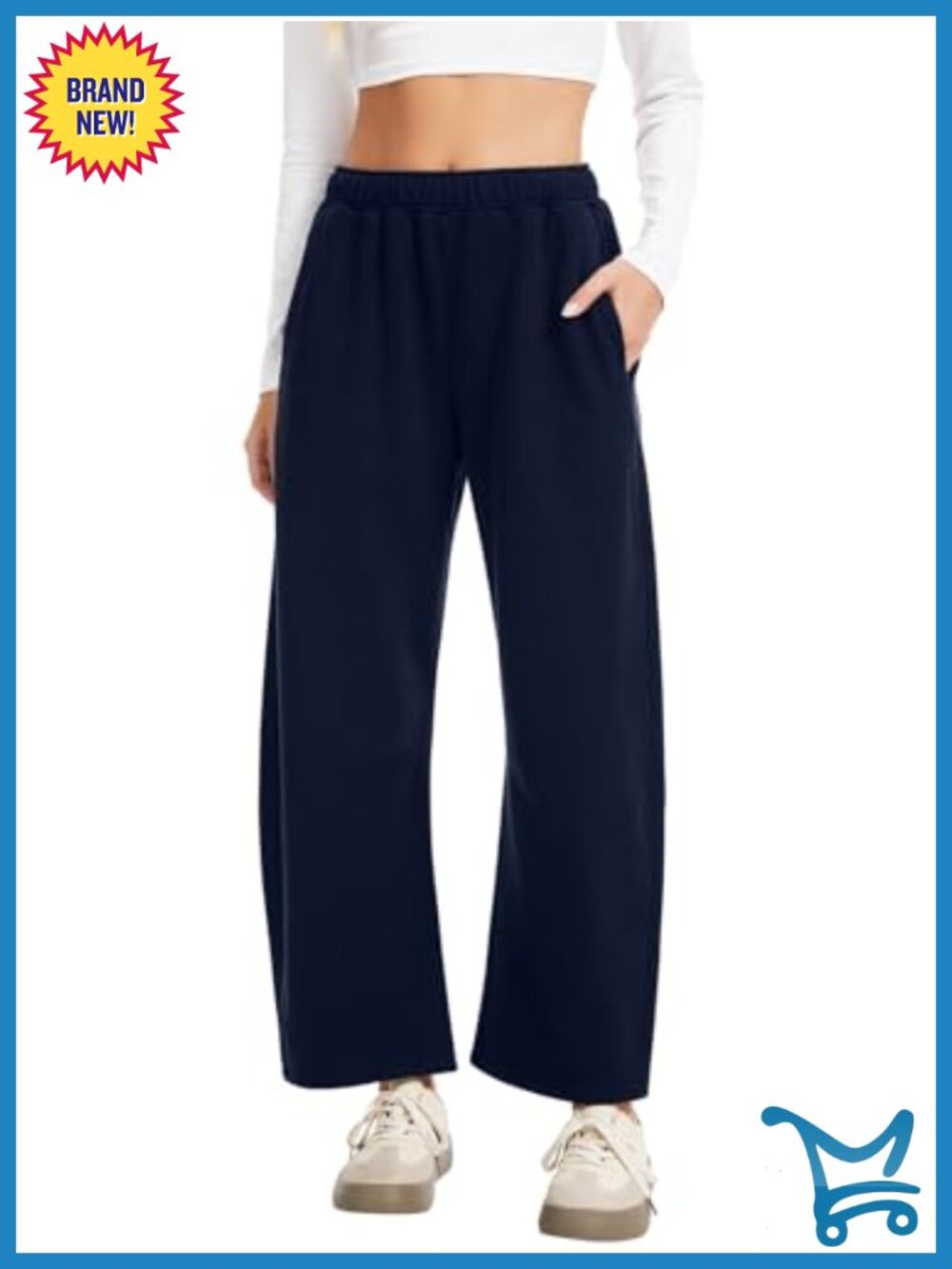 Barrel Sweatpants Women Wide Leg Baggy Lounge Casual Pants Cotton
